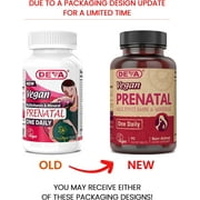 Deva Vegan Prenatal Multivitamin & Mineral Dietary Supplement, 90 Coated Tablets, 2-Pack