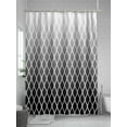 thumbnail image 5 of Fsddascl Black Ombre Stripe Shower Curtain Set - 48" x 72" Washable Bathtub Curtain with 12 Hooks, Modern Abstract Art Gradient Striped Waterproof Fabric Stall Shower Curtains for Bathroom/Bathtub, 5 of 6