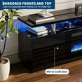 thumbnail image 6 of Yesurprise 70" Modern Fireplace TV Stand with 36" Electric Fireplace Heater, 12 Flame Colors, LED Lighting & Storage Cabinets, 6 of 8