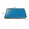 thumbnail image 2 of Furacão Pet Indoor Dog Potty Tray – Hygienic Training Pad Holder for Small & Medium Dogs – Easy Clean Pet Pee Pad System with Grate – No Paw Contact (Blue, Large), 2 of 3