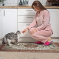thumbnail image 4 of 2 Piece Bohemian Brown Floral Carpet Rug Kitchen Rug Set, Decor Kitchen Rugs, Absorbent Non-Slip Washable Floor Mats, Home Indoor Runner Rugs 17"x47"+17"x30", 4 of 7