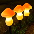 thumbnail image 2 of 1 For 3 LED Solar Mushroom Light With 1.2V600MAH Battery IP65Outdoor Garden Decorative Landscape Lamp, 2 of 9