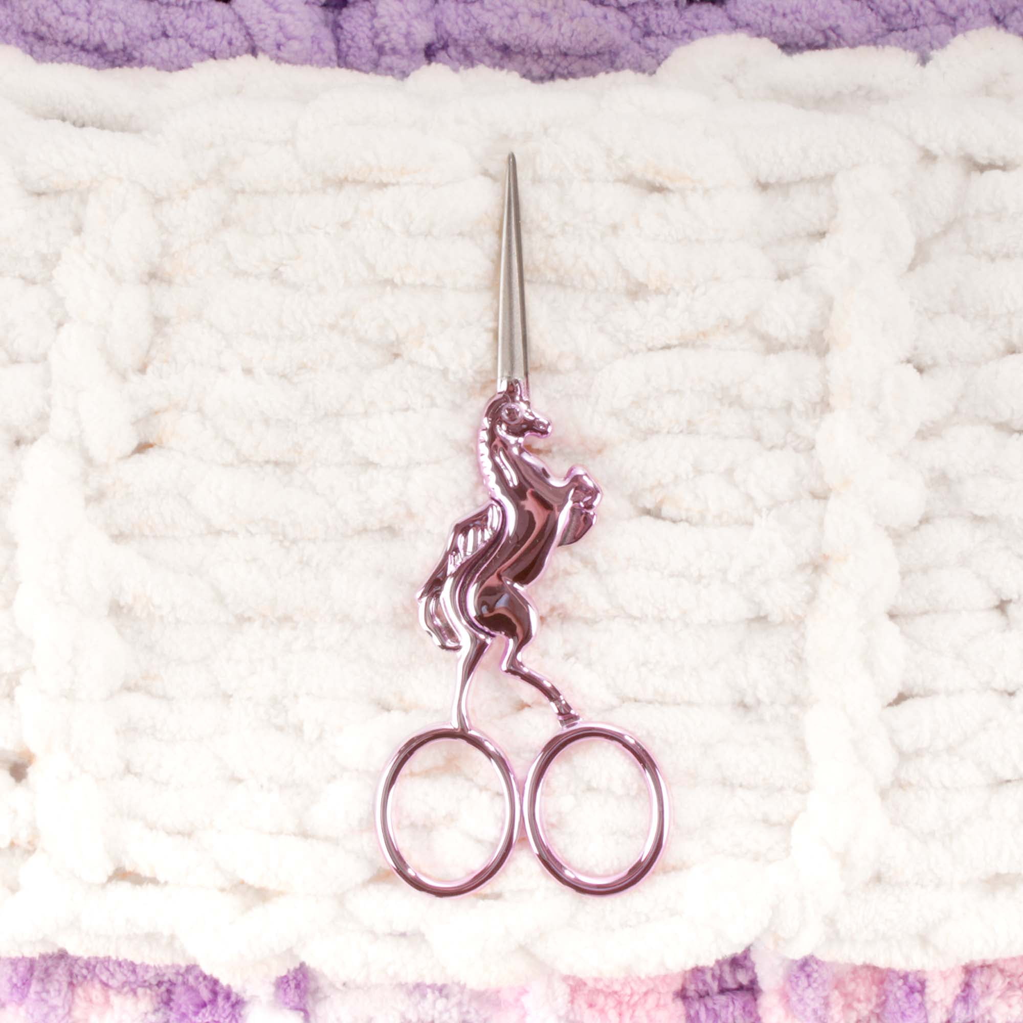 unicorn クリストフ 20ｇスティール Unicorn Embroidery Craft Stainless Steel Scissors - Purple