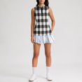 thumbnail image 5 of Sleeveless Golf Shirts for Women Tank Top Collared Zip, Athletic Quick Dry Polo Shirt for Golf and Tennis Black L, 5 of 6