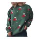 thumbnail image 1 of TRKIYQC Tops de punto de Navidad para mujer, calcetines de manga larga con cuello redondo, suéter informal suelto estampado TRKIYQC moda, 1 of 8