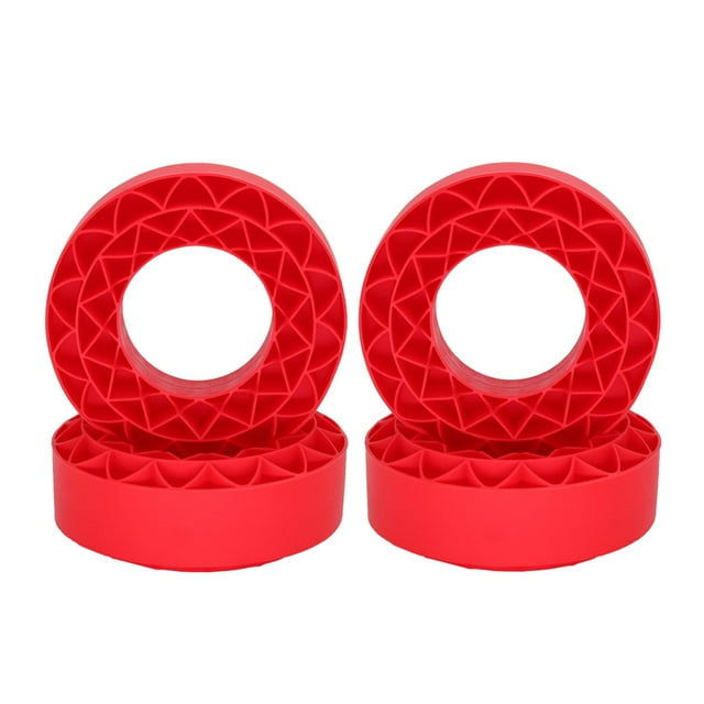 Xuanheng 4 Pcs Inserts de Pneus en Silicone 1.9 Pouces Insert en Mousse pour Voiture RC 1/10 DIY Rouge