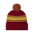 thumbnail image 1 of TOPTIE Bonnet à Rayures avec Pompon Unisexe Hiver & Chapeau de Sport-Rouge, 1 of 9