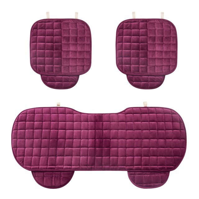 SUNSIOM 3Pcs Car Universal Seat Cushion Breathable Non-Slip Front Rear Seat Cushion, Auto Bench Protector for Car