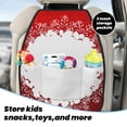 thumbnail image 4 of Goofa Winter Christmas Snowflake Pattern Car Back Seat Protector for Kids (2 Pack) ,Anti-kick Storage Mat for Car Seats,Shields from Footprints, 4 of 6