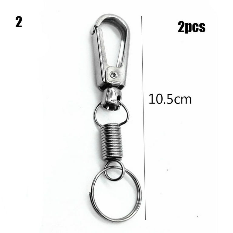 Stainless Steel Key Chain Carabiner Climbing Belt Buckles Key Ring (Silver)  