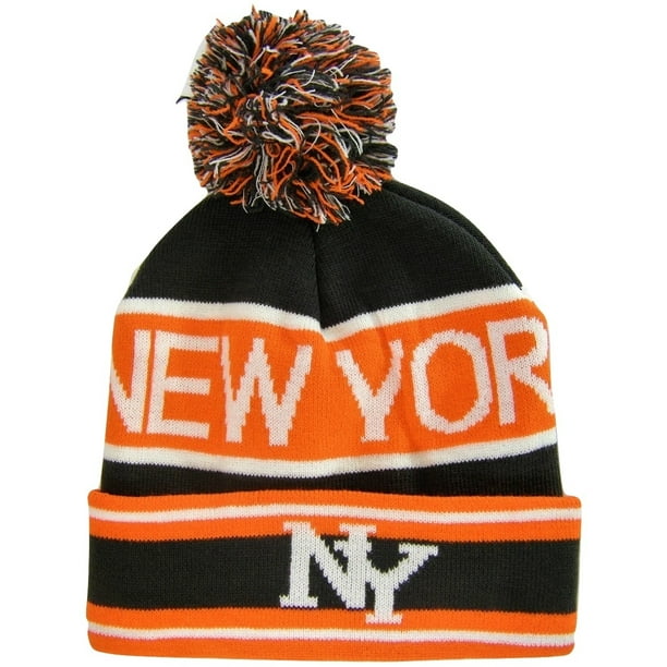 New York Hat New York City Ny Men S 2 Tone Winter Knit Pom Beanie Hats Orange Black Walmart Com Walmart Com New York Hat New York City Ny Men S 2 Tone Winter Knit Pom Beanie Hats Orange Black Walmart Com Walmart Com