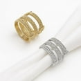 thumbnail image 2 of Fennco Styles Rope Design with Interlocking Loops Metal Napkin Rings Set of 4 – Gold Modern Chic Napkin Holders for Wedding, Holiday, Dinner Parties, and Table Décor, 2 of 4