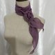 thumbnail image 1 of Granjero Gordo Elegante bufanda pequeña decorativa con cuello con hebilla de rosa, bufanda de maquillaje estilo artístico (morado oscuro), 1 of 1