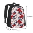 thumbnail image 3 of Vsdgher Lilies Flowers Print Backpack for Women Men School Bookbag with Laptop Compartment for College Work Travel, Simple Fashion Casual Daypack, Fit 15" Laptop, 3 of 8