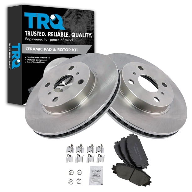 Juego de pastillas de freno y rotor TRQ Ceramic Ventiled para Scion iQ
