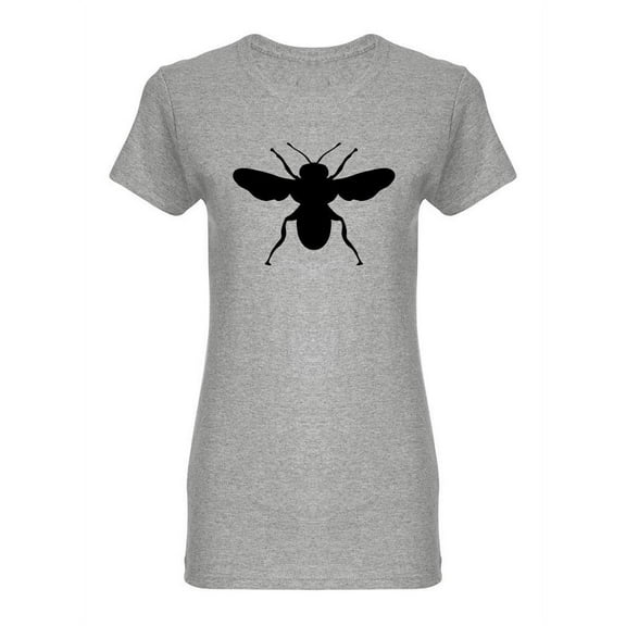 Black Silhouette Of A Bee T-Shirt Women -Image by Shutterstock, Female XX-Large