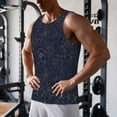 thumbnail image 5 of Goofa Copper-Gold Gloss Outline Navy Dark Blue Pattern Men's Workout Tank Top Slim-Fit Tank Quick Dry Fit Muscle Tank Top Beach Tank Top Bodybuilding Sleeveless T Shirt-3X-Large, 5 of 7