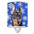thumbnail image 1 of Carolines Treasures SC9788CNL German Pinscher Winter Snowflakes Ceramic Night Light, 1 of 1
