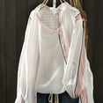 thumbnail image 4 of RKSTN Chemises à Manches Longues pour Femmes Mode Couleur Unie Rayure Coton et Lin Décontracté Ample Haut Chemise Manteau avec Poches, 4 of 7