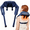 Blue with hand straps, variant on SpaceMuse Neck and Shoulder Massager, 3D Deep Kneading Shiatsu Massager with Heat, Cordless & Portable, Smart Timer, Full Body Use for Home, Office, Travel, Gifts, Blue