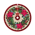 thumbnail image 2 of Horivan 3 Counts Christmas Tree Skirt 35 Inch Round PVC Mat Waterproof Holiday Decor for Living Room Bedroom Xmas Party Festive Carpet Rug with Reindeer Snowflake Print, 2 of 6