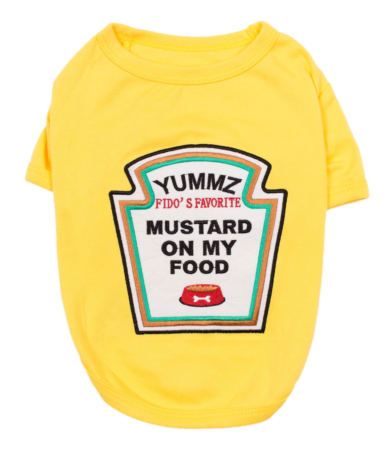 Parisian Pet Dogs Clothes Tee Shirts Mustard Licker T-Shirt - Walmart.com