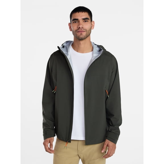 Ozark Trail Men's and Big Men's Seal Seamed Rain Jacket, Sizes S-3XL