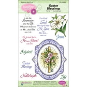 Angle View: JustRite Papercraft Clear Stamps 4"X6"-Easter Blessings Oval Medallions, Pk 1