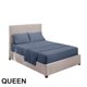 thumbnail image 1 of Juego de ropa de cama para el hogar Sábana de cama Funda de colchón Funda de almohada Juego de ropa de cama de poliéster de color sólido, Gris azul, Reina, 4pcs / set Eigraketly HA6267-31B, 1 of 7