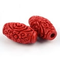 thumbnail image 2 of 5pcs Carved Cinnabar Beads Barrel FireBrick 16~17.5x9.5x9.5mm Hole: 2.5mm, 2 of 8