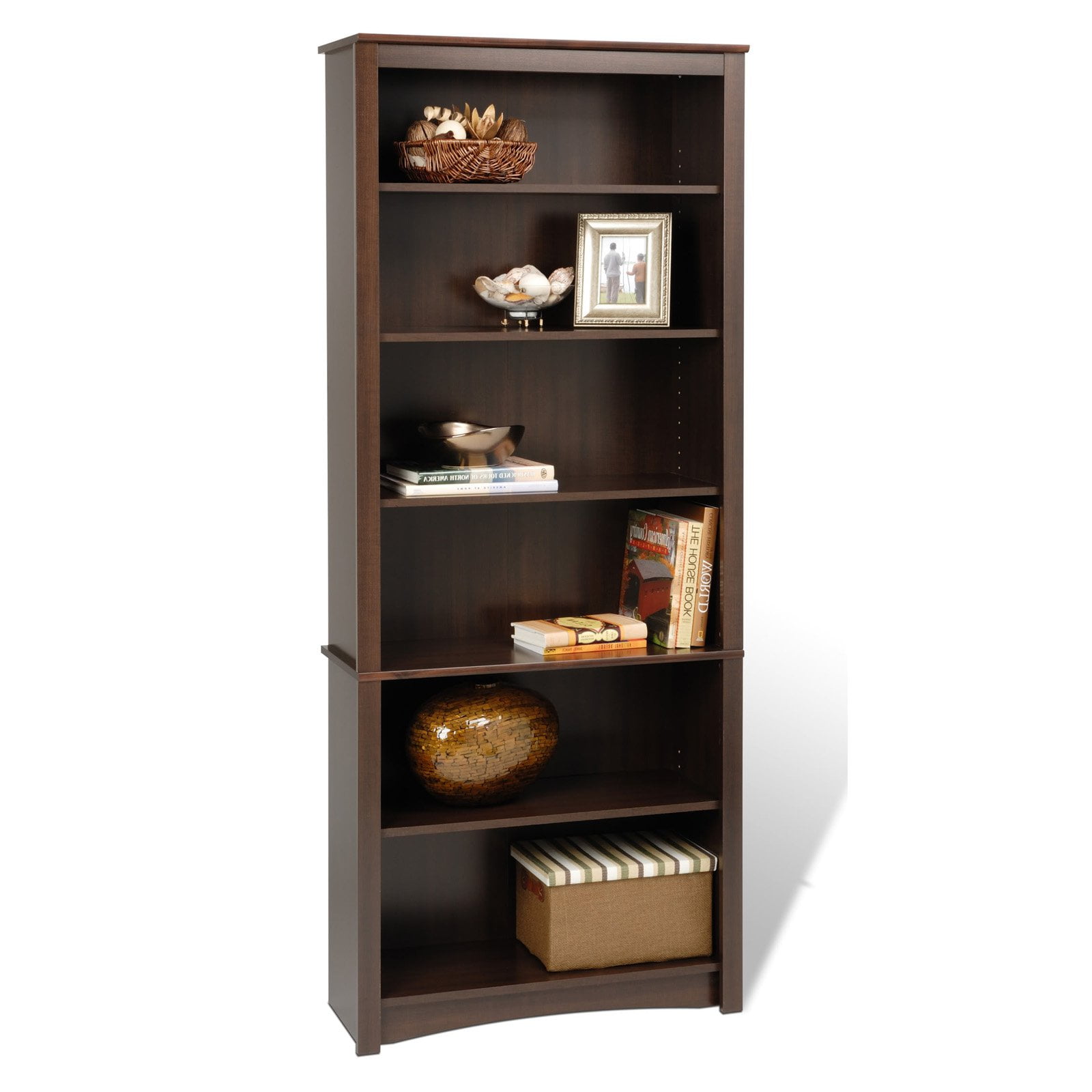 Prepac 6 Shelf Bookcase Espresso