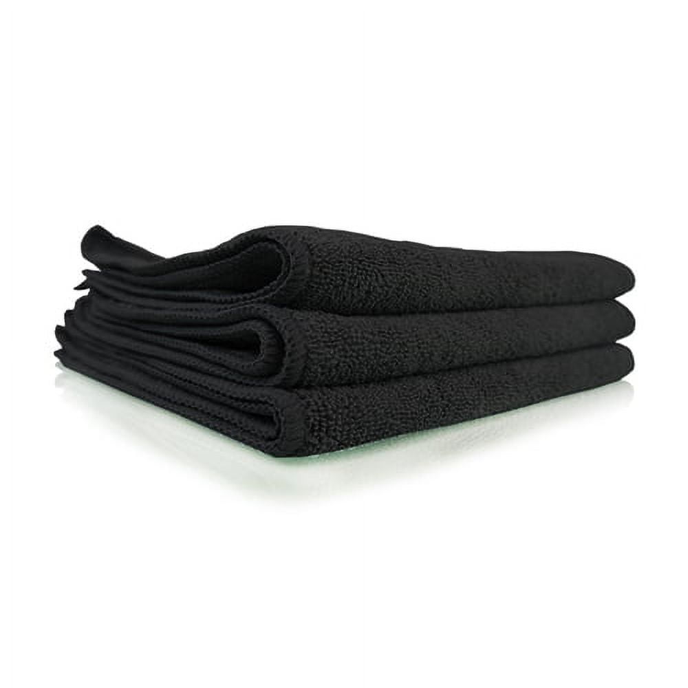 Microterry Car Wash Towels (Black Cotton)
