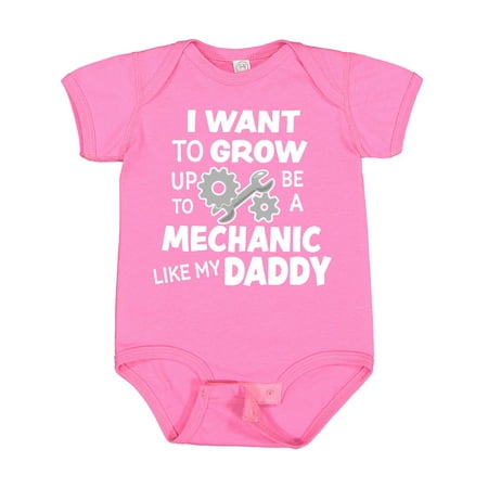 

Inktastic I Want to Grow Up to Be a Mechanic Like My Daddy Gift Baby Boy or Baby Girl Bodysuit