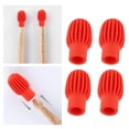 thumbnail image 4 of Palillo de silicona Yuyangstore para instrumentos musicales Paquete de 4 baquetas de rojo, 4 of 8