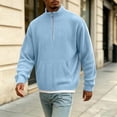 thumbnail image 5 of Thousandth Men's Half Zip Shirts Trendy Corduroy Pullover Tops Casual Long Sleeve with Kangaroo Pocket Everyday Sportswear, 5 of 8