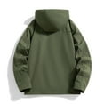 thumbnail image 5 of LOVZFMLL Jackets for Men's Solid Color Hooded Three-in-one Detachable Multi-pocket Cardigan Relaxation Outdoors Zipper Overcoat Coat, 5 of 5