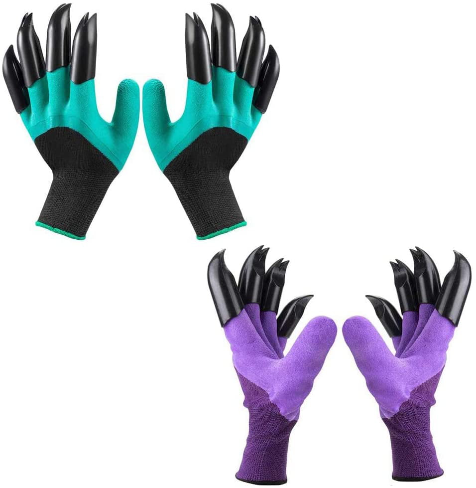 Hot tool Gloves For Digging&Planting w/4 ABS Plastic Claws Gardening xmas gift 