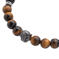 thumbnail image 2 of Pulsera Hombre LUCKMAN Hunter Ojo de Tigre Obsidiana Negra Acero Inoxidable UNITALLA, 2 of 6