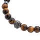 thumbnail image 2 of Pulsera Hombre LUCKMAN Hunter Ojo de Tigre Obsidiana Negra Acero Inoxidable UNITALLA, 2 of 6