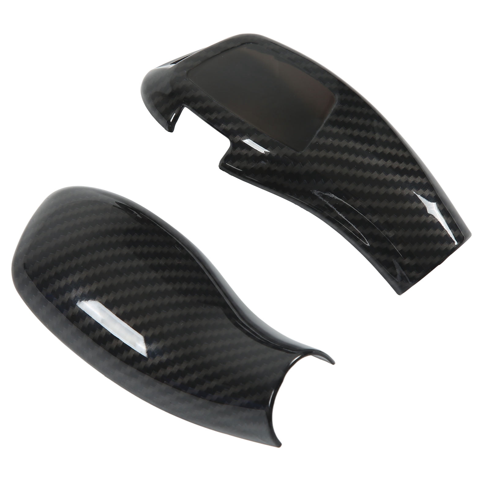 Elowen Gear Knob Cover Trim Car Shifter Protector, Gear Shift Knob Cap Carbon Fiber Style for LHD
