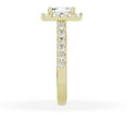 thumbnail image 6 of Unique Moments Lab Grown 2.50 ct Diamond Engagement Ring Princess Halo Solitaire 14K Yellow Gold, 6 of 6