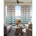thumbnail image 2 of Cyan Brown Gradient Blackout Curtains for Bedroom Living Room, Water Ripple 96 In Long Thermal Insulated Room Darkening Drapes Grommet Window Treatments, 52 x 96 In, 2 of 9