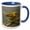 Blue/White, variant on 3drose, Costa Rica, Cordillera De Talamanca. Tennessee Warbler Bird Close-up., 11oz Mug