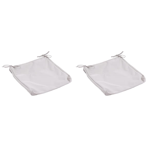 2PC Patio Cushion Covers, Waterproof Fade Resistant Outdoor Replacement Slipcovers for Rattan Chair Sofa Lounge Seat, Covers Only with Ties for Garden,18x18 Inch