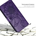 thumbnail image 5 of Wallet Case for Moto G Stylus 5G 2023 Case with Card Holder,Sunflower Pattern Leather Phone Case with Kickstand Magnetic Closure Shockproof Cover for Moto G Stylus 5G 2023 Purple Sunflower, 5 of 16