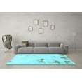 thumbnail image 3 of Ahgly Company Indoor Rectangle Abstract Light Blue Modern Area Rugs, 2' x 4', 3 of 4