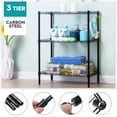 thumbnail image 1 of 3 Tier Steel Wire Shelving Unit Metal Rack Home Kitchen Garage Adjustable Storage Shelf, 350 LBS Capacity, 1 of 11