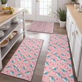 thumbnail image 2 of Pink Cartoon Unicorn Star Pattern Kitchen Rugs Sets Of 3,Kitchen Runner Rugs Non Skid Washable,Decorative Kitchen Floor Mats for Kitchen,Sink,Laundry,17"x30"+ 17"x47" + 17"x59", 2 of 6
