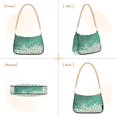 thumbnail image 7 of FORMRS Womens Shoulder Bag with Chain Strap Clutch Purse Cute Tote Handbag, Green and White Pattern, 7 of 7