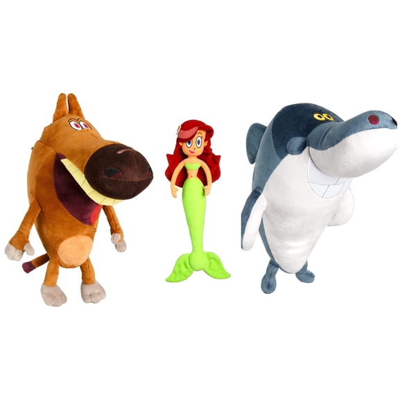 Paquete de muñecos de peluche Mighty Mojo Zig & Sharko para niños de 15 pulgadas